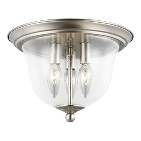 Sea Gull Three Light Ceiling, Flush Mount, Brushed 7514503-962