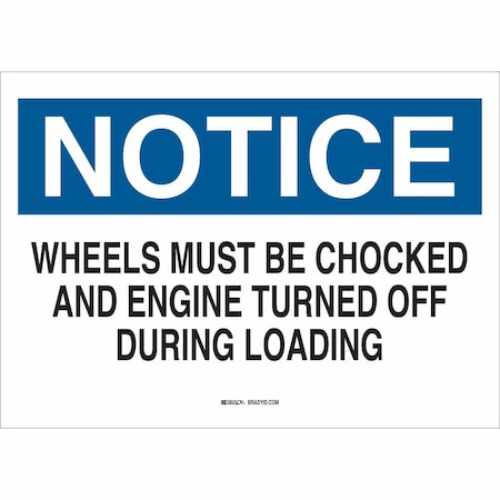 Brady Notice Sign, 10" H, 14" W, Plastic, Rectangle, English, 25839 25839