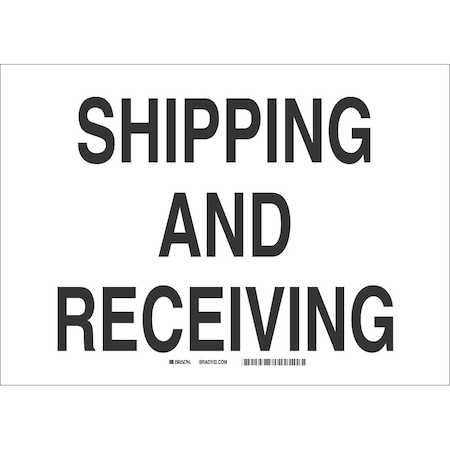 Brady Shipping and Receiving, 14" W x 10" H, Rectangle, Plastic, 25870 25870