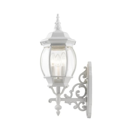 Livex Lighting Textured WhiteOutdoorWall Lantern, 3 Ligh 7524-13