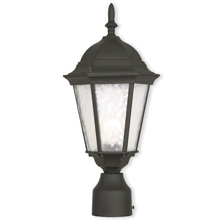 Livex Lighting Hamilton 1 Light Textured Black Outdoor Post Top Lantern 75464-14