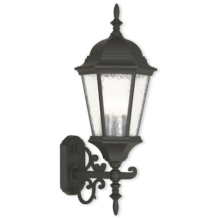 Livex Lighting Hamilton 3 Light Textured Black Outdoor Wall Lantern 75467-14