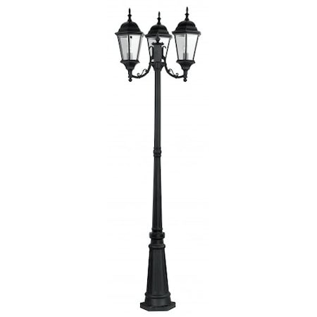 Livex Lighting Textured Black Outdoor Post Light, 3 Ligh 7553-14