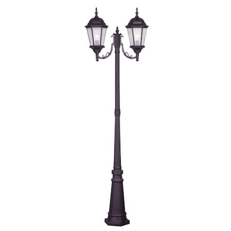 Livex Lighting Hamilton 2 Light Bronze Outdoor 2 Head Post 7554-07