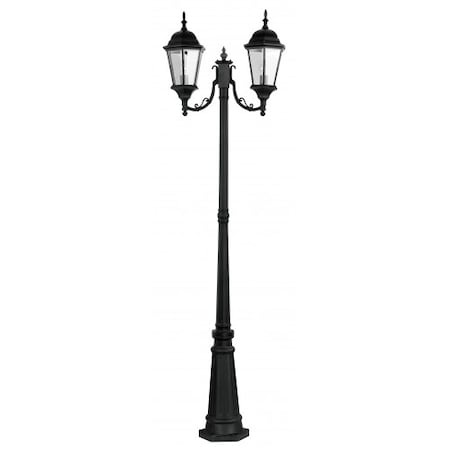 Livex Lighting Textured Black Outdoor Post Light, 2 Ligh 7554-14