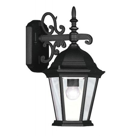 Livex Lighting Textured Black OutdoorWall Lantern, 1 Lig 7555-14