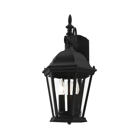 Livex Lighting Textured Black Outdoor Wall Lantern, 3 Li 7560-14