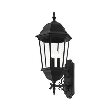 Livex Lighting Textured Black OutdoorWall Lantern, 3 Lig 7566-14