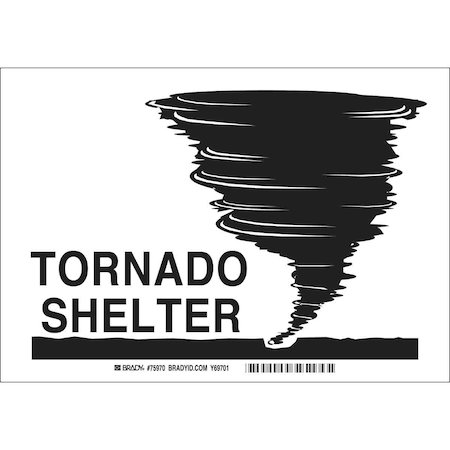 Brady Tornado Shelter, 10 in W x 7 in H, Rectangle, Plastic, 22560 22560