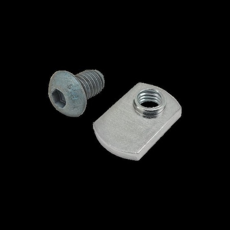 80/20 M8-1.25 Socket Head Cap Screw, Button, Blue Zinc Plated Steel, 12 mm Length 75-3421