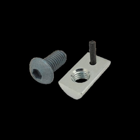 80/20 M8-1.25 Socket Head Cap Screw, Button, Blue Zinc Plated Steel, 16 mm Length 75-3453