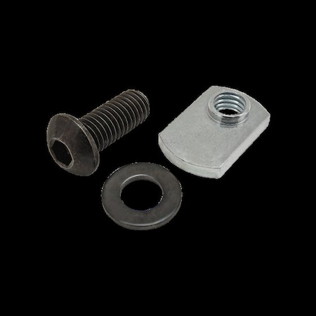 80/20 M8-1.25 Socket Head Cap Screw, Button, Black Zinc Plated Steel, 20 mm Length 75-3529