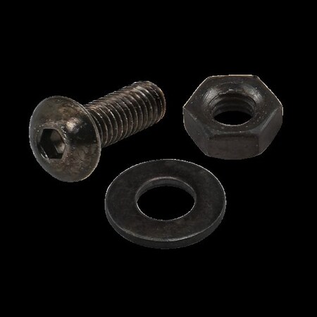 80/20 M4-0.70 Socket Head Cap Screw, Button, Black Zinc Plated Steel, 12 mm Length 75-3538
