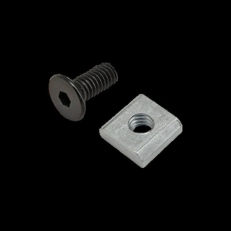 80/20 M4-0.70 Socket Head Cap Screw, Flat, Black Zinc Plated Steel, 10 mm Length 75-3552