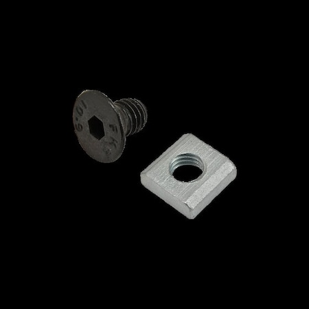 80/20 M5-0.80 Socket Head Cap Screw, Flat, Black Zinc Plated Steel, 8 mm Length 75-3571