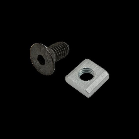 80/20 M5-0.80 Socket Head Cap Screw, Flat, Black Zinc Plated Steel, 10 mm Length 75-3572