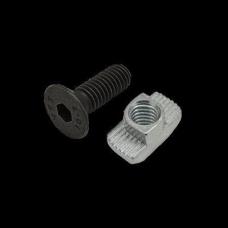 80/20 M6-1.00 Socket Head Cap Screw, Flat, Black Zinc Plated Steel, 18 mm Length 75-3628