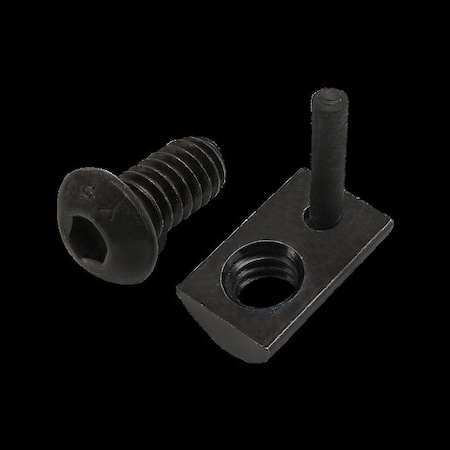 80/20 1/4"-20 Socket Head Cap Screw, Button, Black Zinc Plated Steel, 1/2 in Length 75-3801