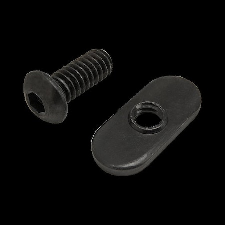 80/20 1/4"-20 Socket Head Cap Screw, Button, Black Zinc Plated Steel, 5/8 in Length 75-3802