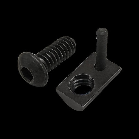 80/20 1/4"-20 Socket Head Cap Screw, Button, Black Zinc Plated Steel, 5/8 in Length 75-3803