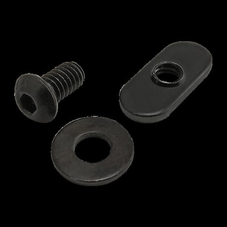 80/20 1/4"-20 Socket Head Cap Screw, Button, Black Zinc Plated Steel, 1/2 in Length 75-3806