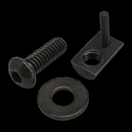 80/20 1/4"-20 Socket Head Cap Screw, Button, Black Zinc Plated Steel, 3/4 in Length 75-3811