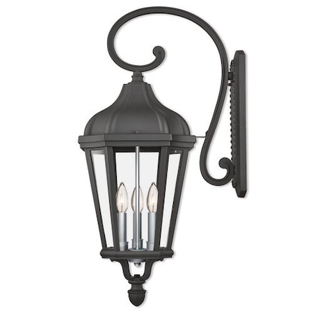 Livex Lighting Morgan 3 Light Textured Black Outdoor Wa 76192-14