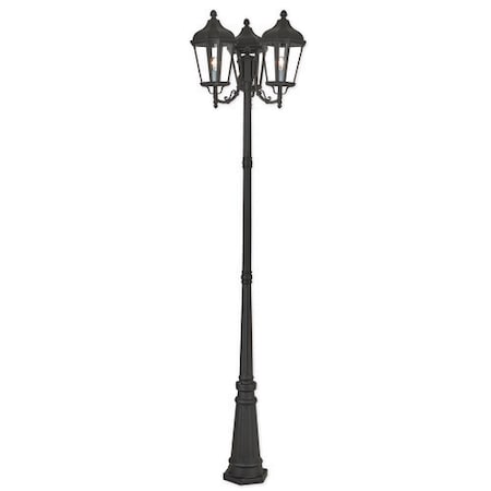 Livex Lighting Morgan 3 Light Textured Black Outdoor 3 76198-14