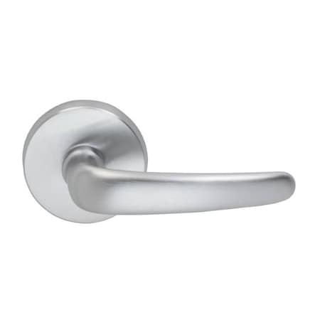 Omnia Lever Privacy 2-3/4" Backset, T Strike, 1-3/4" Doors Satin Chrome 762 762/00C.PR3