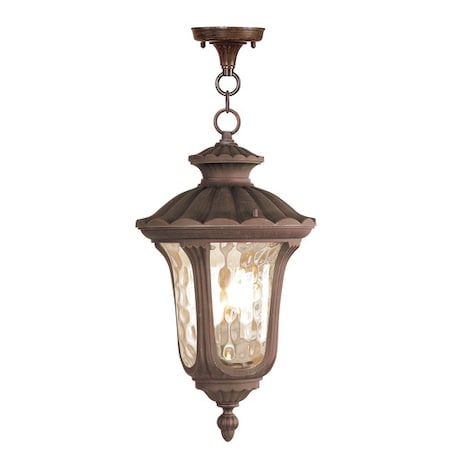 Livex Lighting Oxford 3 Light Imperial Bronze Outdoor Pendant Lantern 7658-58