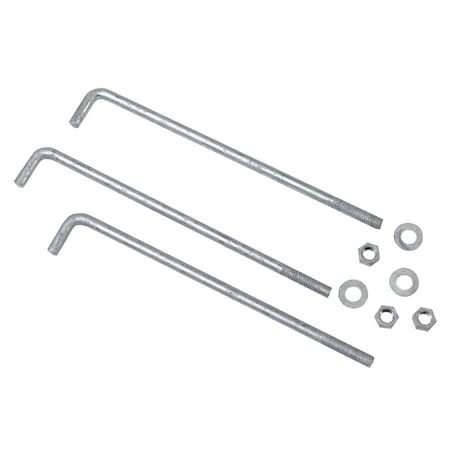 Mutual Industries L-Hook, 11" L, Hot Dipped Galvanized 7700-0-10
