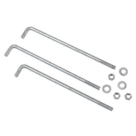 Mutual Industries L-Hook, 11" L, Hot Dipped Galvanized 7701-0-8