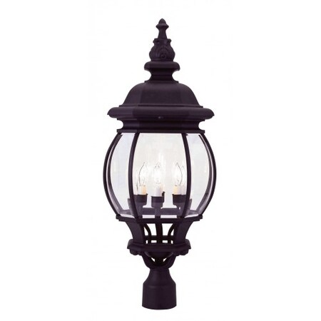Livex Lighting Textured BlackOutdoor Post Top Lantern, 4 7703-14