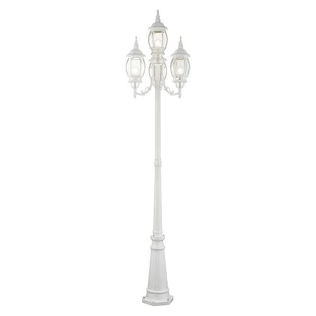 Livex Lighting Textured WhiteOutdoor Post Light, 4 Light 7711-13