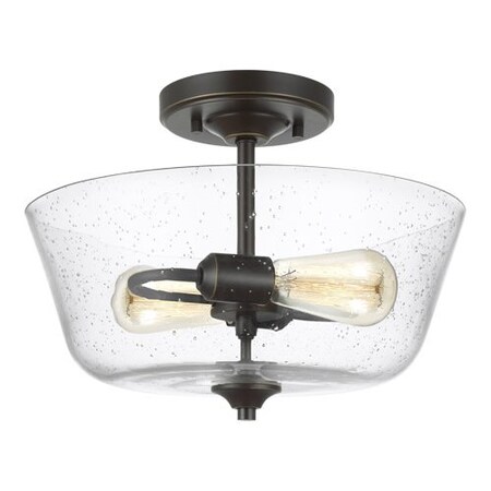 Sea Gull Two Light Ceiling Semi-Flush Mount Heirl 7714502-782