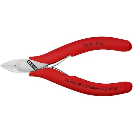 Knipex Electronics Diagonal Cutters, 4 1/2" Dia 77 41 115