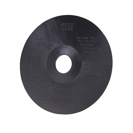 3M Fibre Disc Backup Pad, 05637, 5"x7/8", PK10 05637