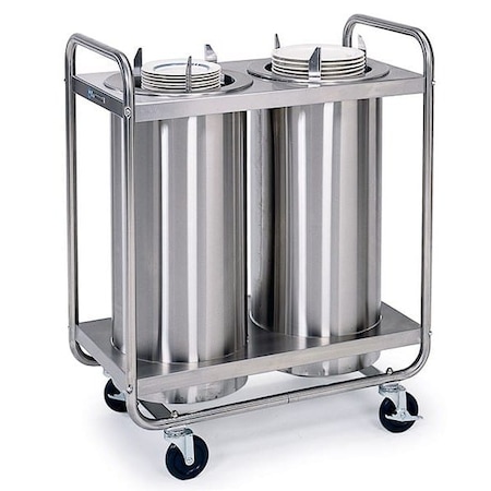 Lakeside Adjustable Non-Heat 2 Stack Tubular Dispenser; 4-1/4" to 7-1/2" Plates 772