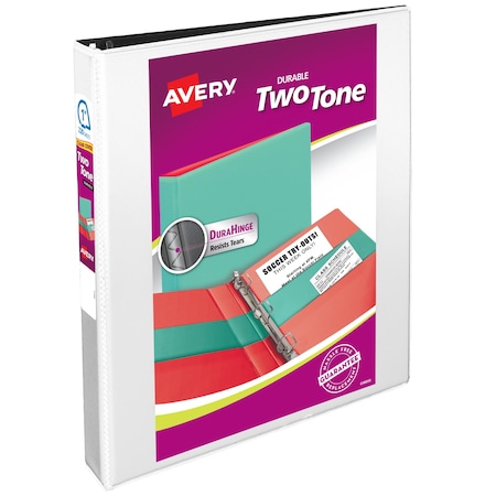 Avery Two-Tone Durable View Binder, Black/Whit 17286