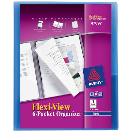 Avery Title-View 6 Pocket Organizer, Holds up 47697