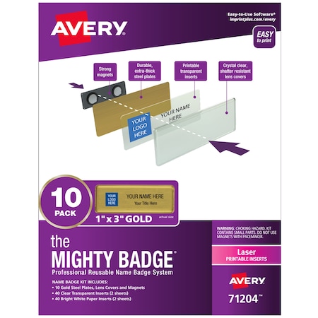 Avery The Mighty Badge by Professional, PK10 71204