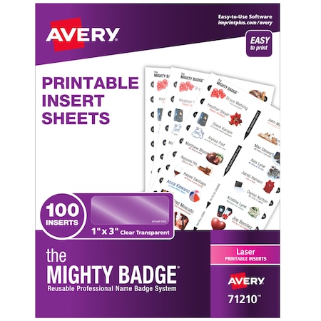 Avery The Mighty Badge by Printable In, PK100 71210
