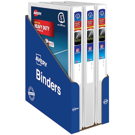 Avery Heavy-Duty View 3 Ring Binder, 0.5" One 79380