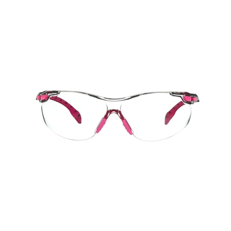 3M Peltor Series 1000, Safety Glasses, Scotchgard Anti-Fog & Anti-Scratch, Clear Lens, Pink/Black Frame S1401SGAF