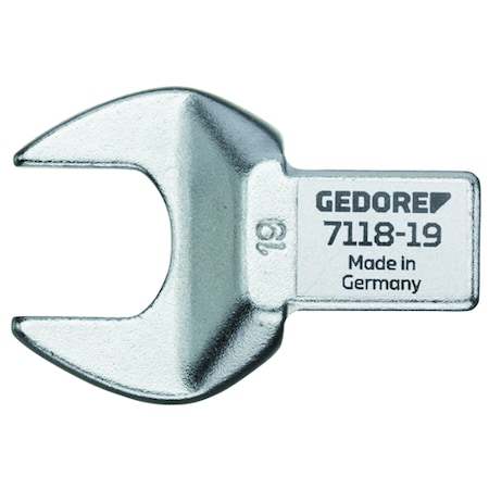 Gedore Torque Wrench Head, Open, 14x18, 17mm 7118-17