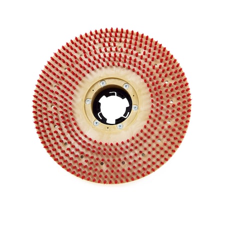 Malish Scrubbing Rotary Brush 14", Plastic Block Polypropylene 782714NP