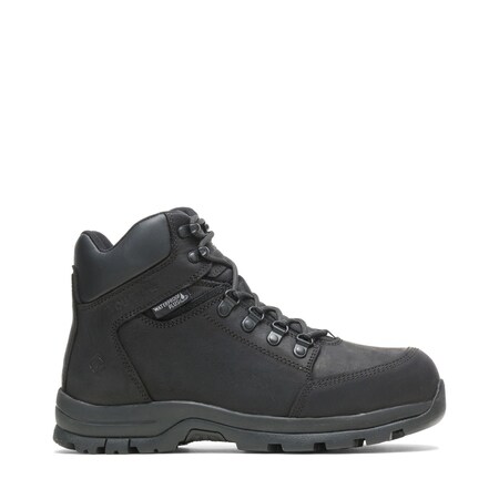 Wolverine Men's 6-Inch Work Boot, 8 W, Steel Toe, Black, W211042 W211042