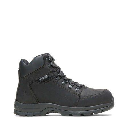 Wolverine Men's 6-Inch Work Boot, 8 1/2 W, Steel Toe, Black, W211042 W211042