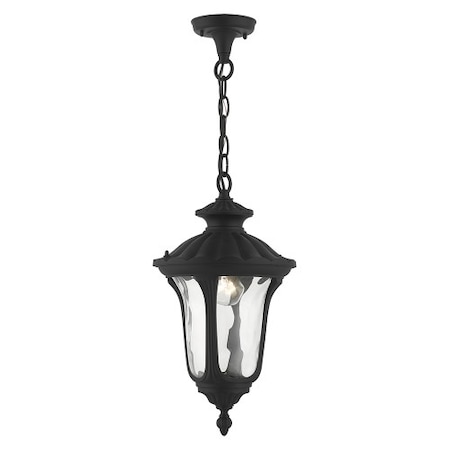 Livex Lighting Textured Black Outdoor Pendant Lantern, 1 7854-14