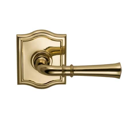 Omnia Lever Arched Rose Priv Lever 2-3/4" BS T Strike Bright Brass 785 785AR/234T.PR3